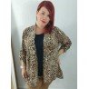 Blusa 2 en 1 con Chaquetita Animal Print y Básica Negra