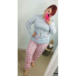 Pijama gris invierno